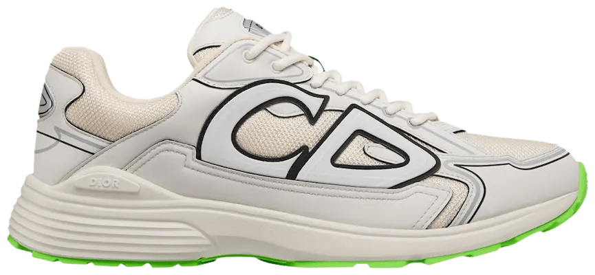 סניקרס DIOR B30 בגוון שמנת וסוליה ירוקה | Branded shoes bymrcrazyshoes