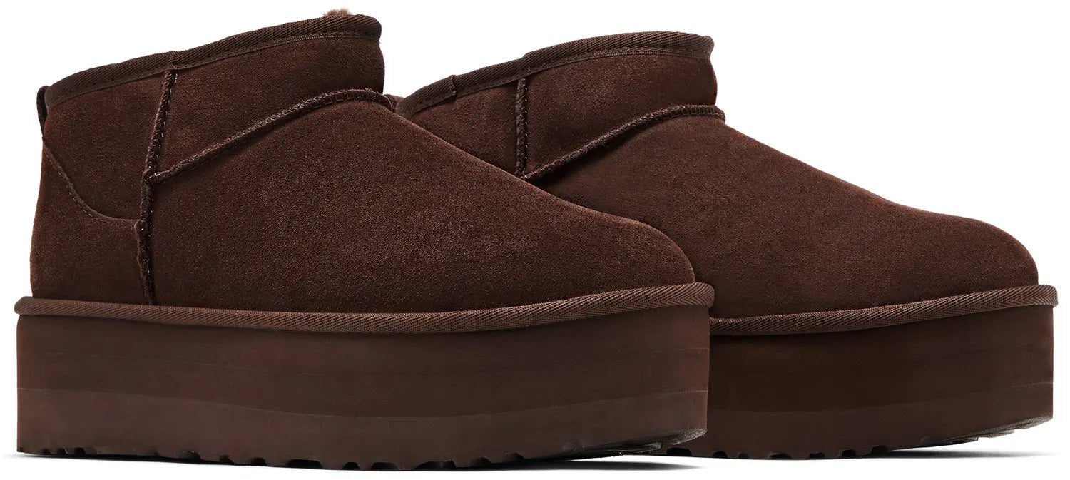 UGG - מגף פלטפורמה חום כהה | Branded shoes bymrcrazyshoes