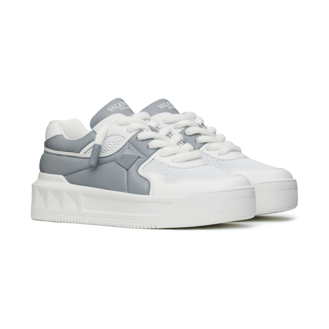 ולנטינו - אפור עם לבן | Branded shoes bymrcrazyshoes