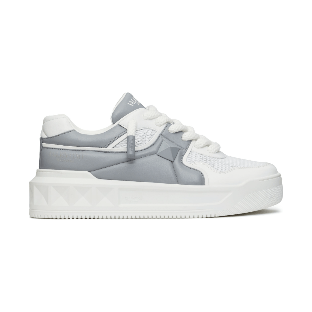 ולנטינו - אפור עם לבן | Branded shoes bymrcrazyshoes