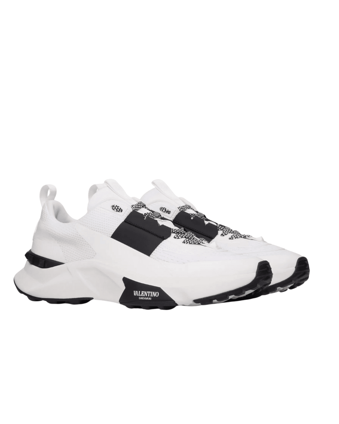 ולנטינו סניקרס לבן עם שחור | Branded shoes bymrcrazyshoes